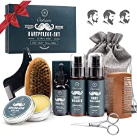 Los mejores  - OUKZON 9-in-1 Beard Care Kit with Beard Wash- Beard Conditioner- Beard Oil and Balm- Comb- Brush- Scissors- Styling…